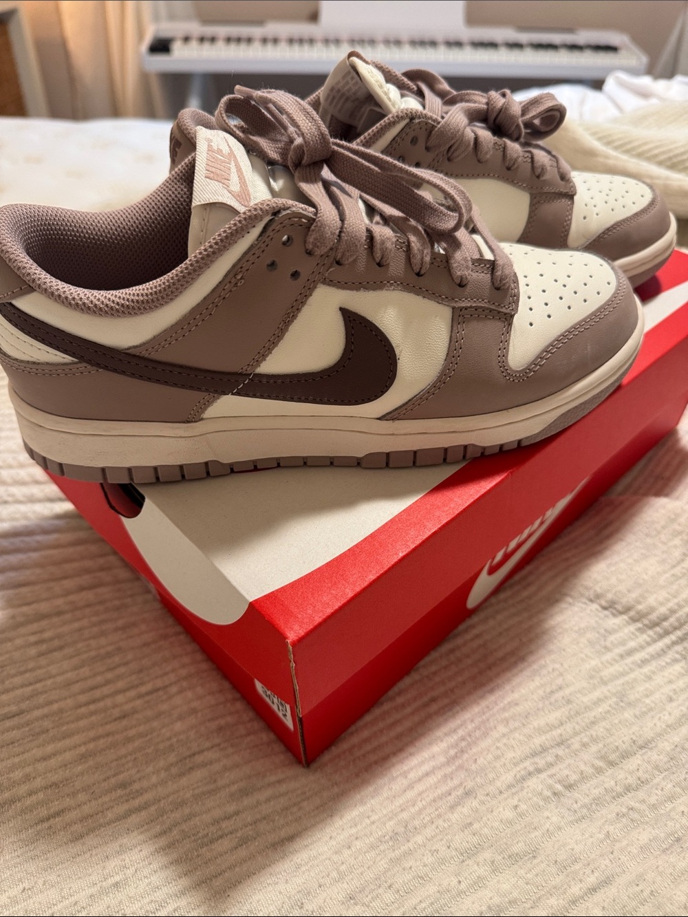 Nike Low-Top Sneakers in Cream, Taupe and Brown